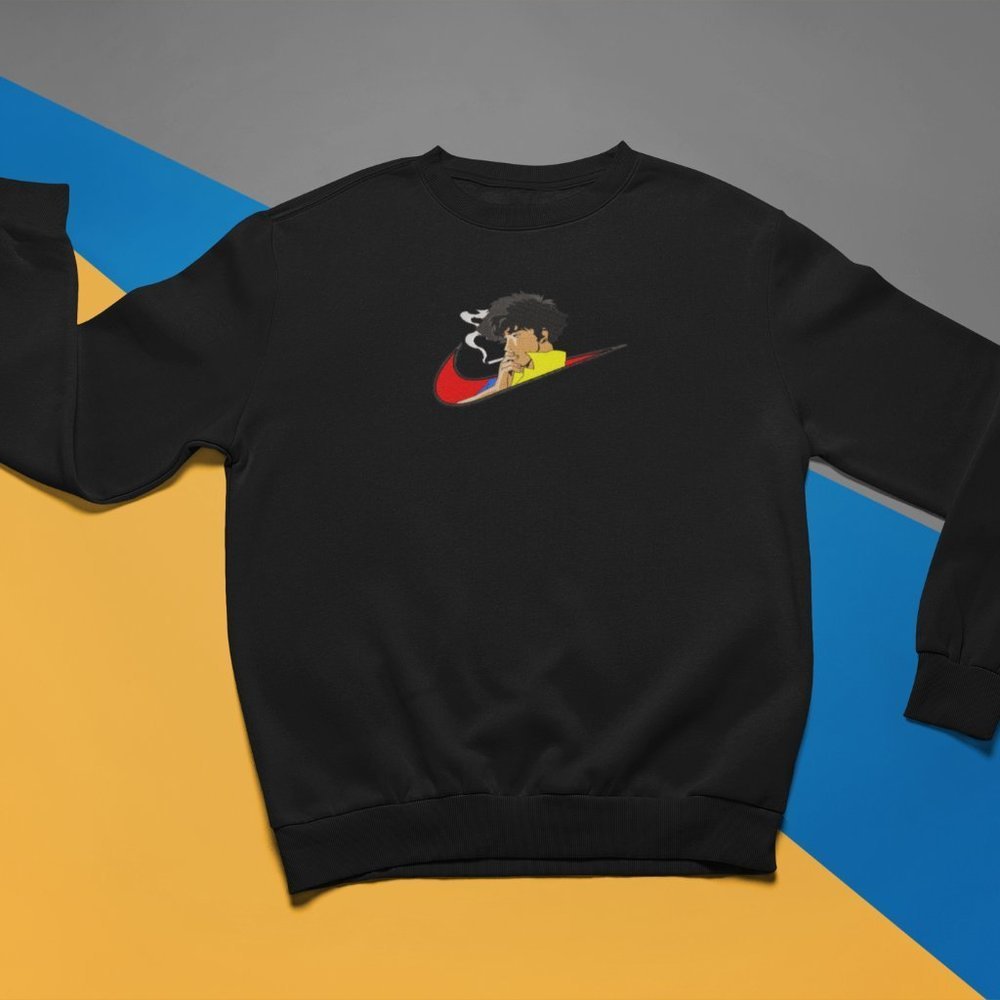 New- White&black Embroidered anime box Sweaters